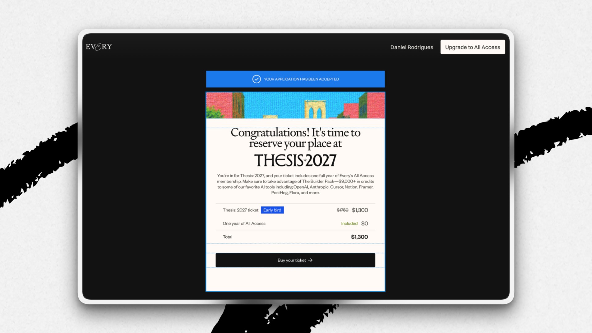 Part of the registration user flow. (Image courtesy of Daniel.)