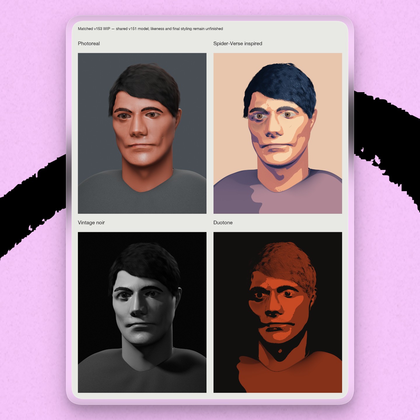 The output, rendered in four shaders. (Image courtesy of Randy Counsman.)