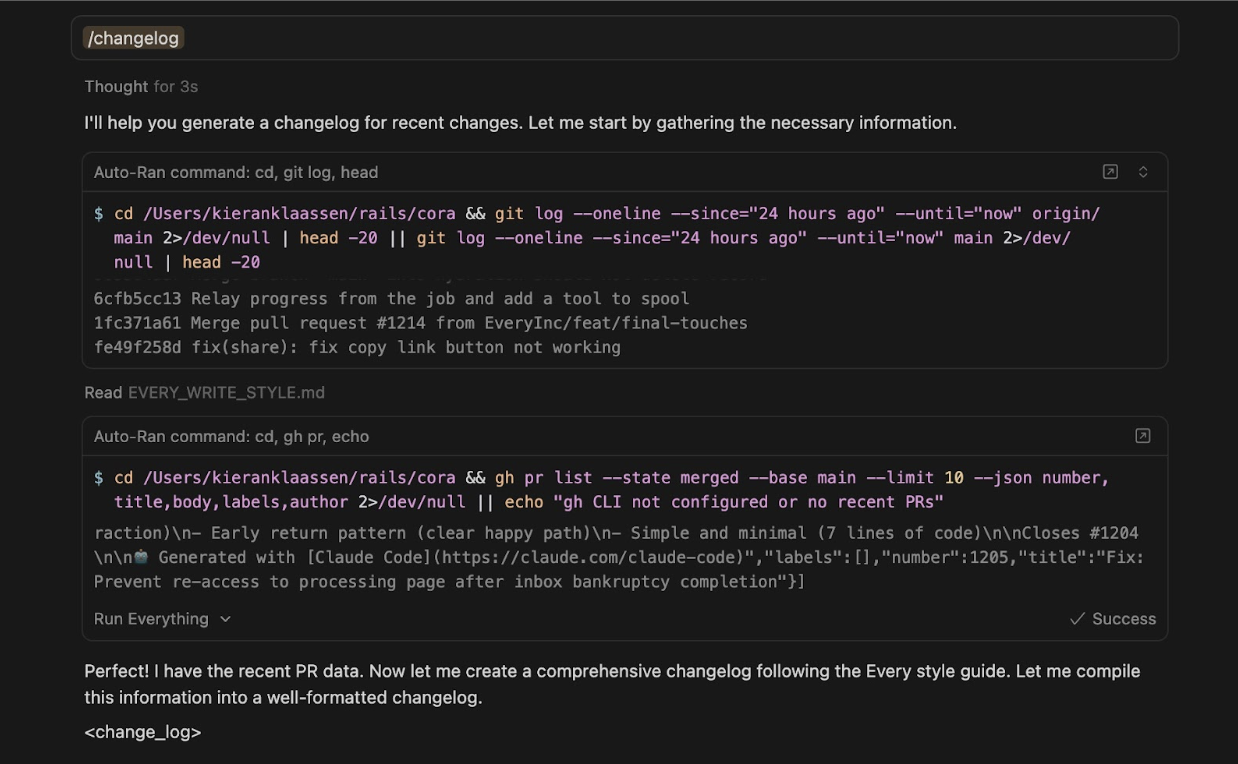 With Haiku 4.5 working on the task, the model made two tool calls.