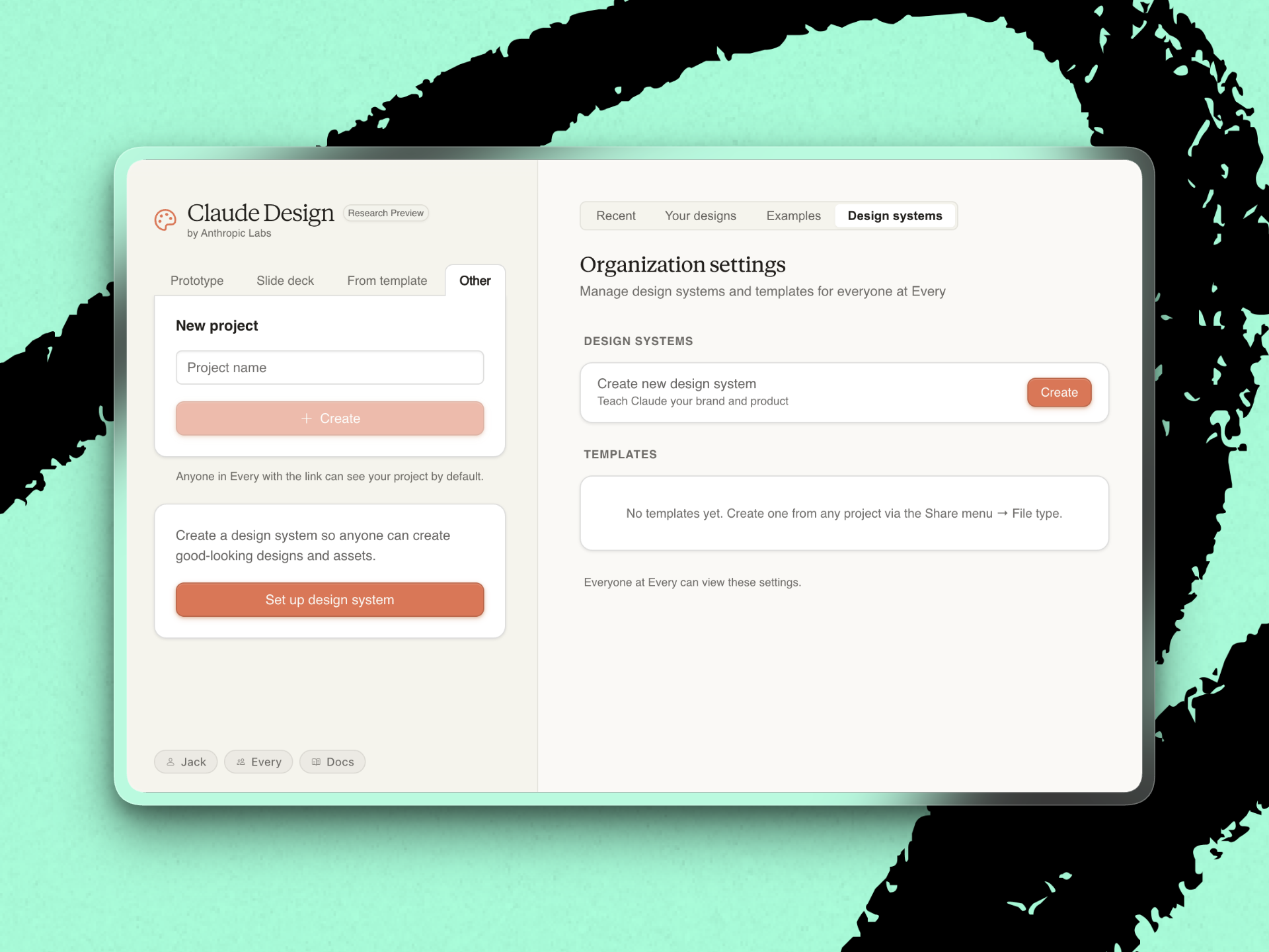 Claude Design lets you upload your organization’s branding and design system. (Image courtesy of Anthropic/Jack Cheng.)